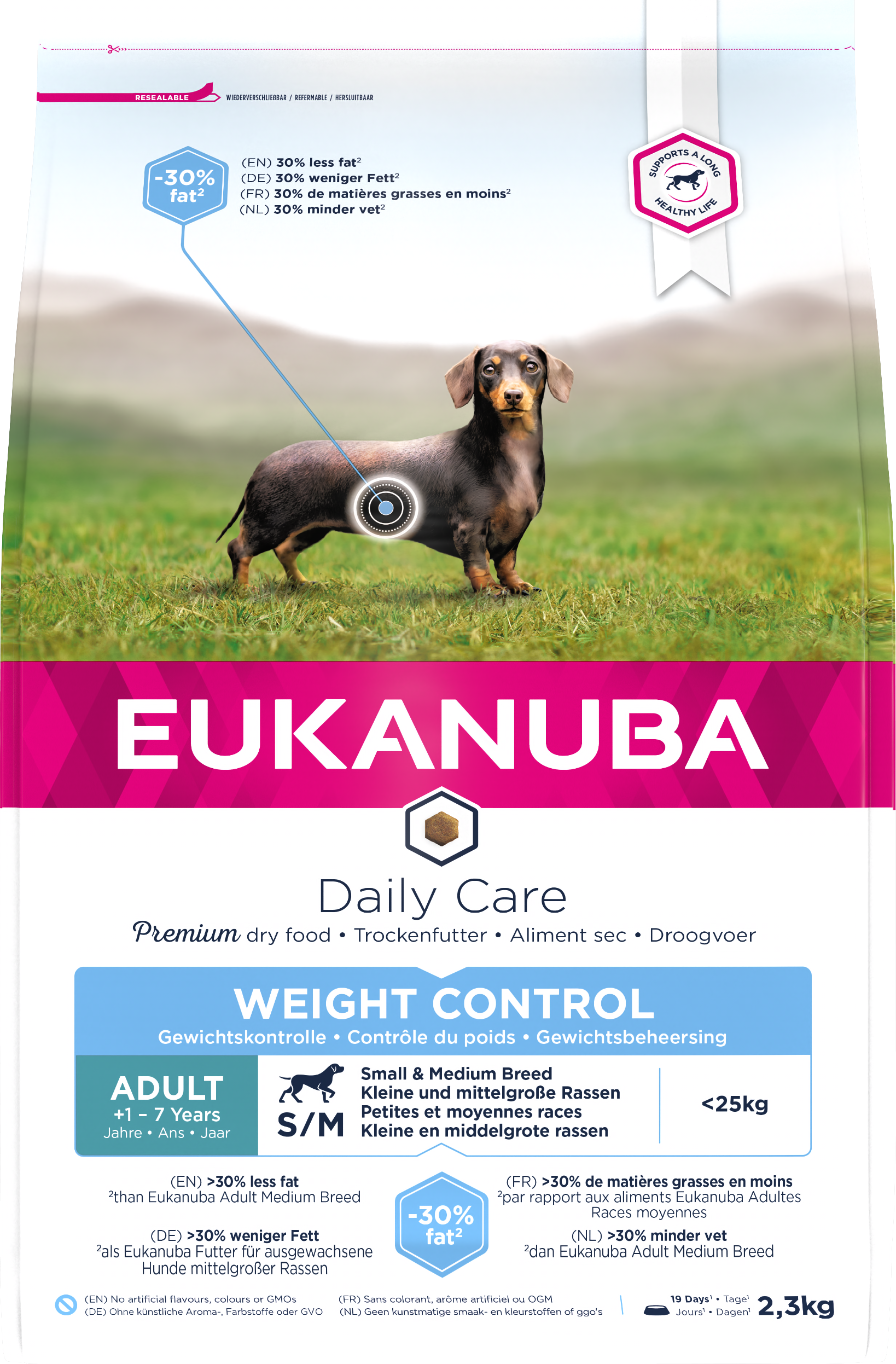 Eukanuba D/Care Weight Cont S/M 3x2.3kg