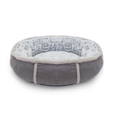 Rosewood Deep Plush Oval Grey Donut Bed